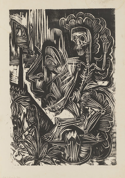 Self Portrait with Dancing Death 1917  1918