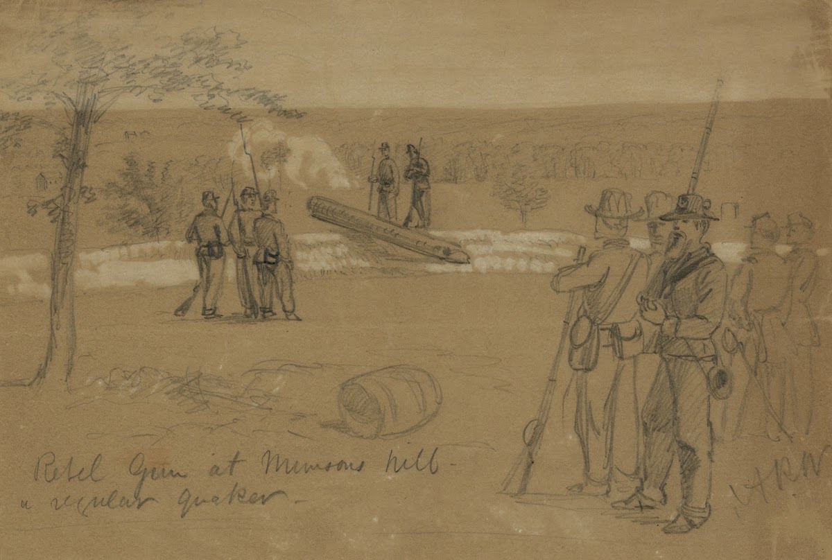 Rebel Gun at Munsons hilla regular quaker 1861