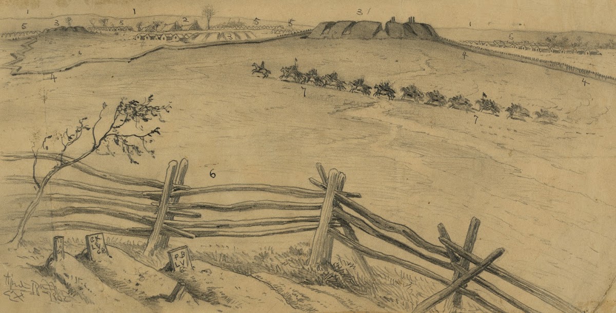 The defenses of Centreville forts breastworks etc from a point south of the Warr