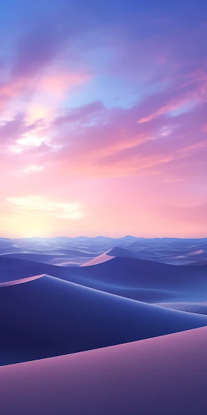 Desert, Blue Hour, Sand, Dunes, Clouds 4K Wallpaper Background