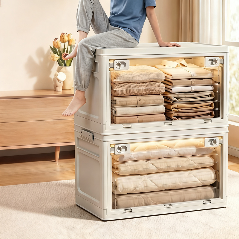 Transparente faltbare Aufbewahrungsbox mit Deckel