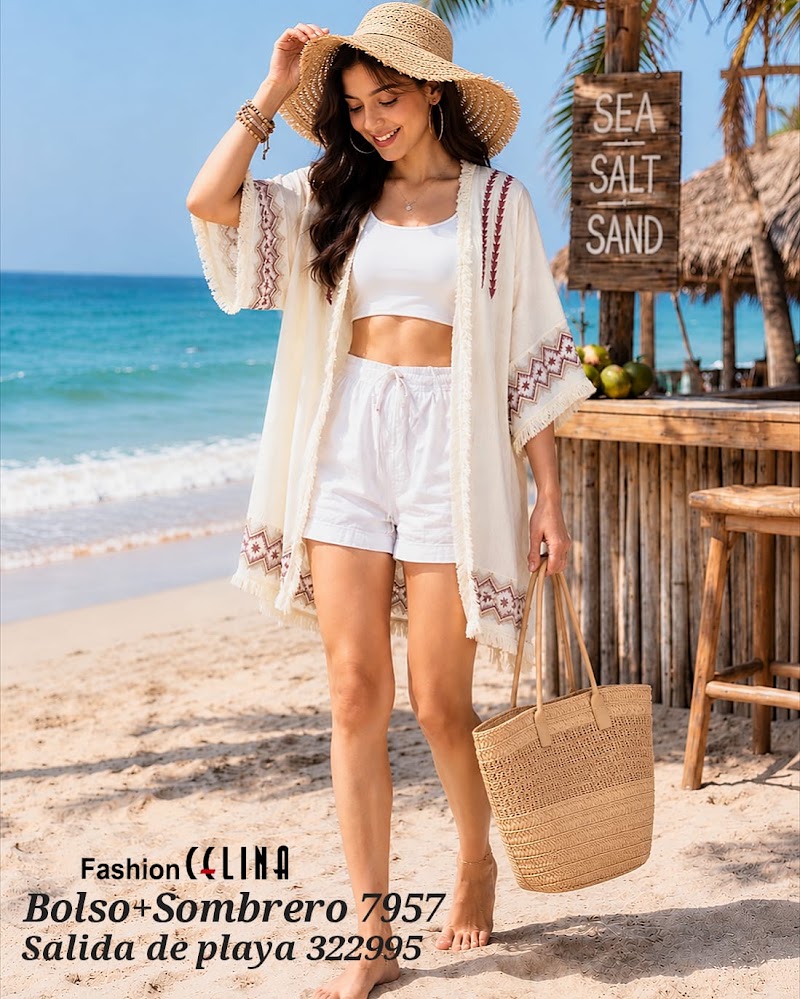 Bolso tipo cesta con sombrero de paja · foto 3