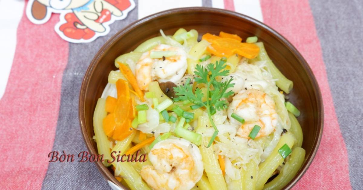 Nui Xào Tôm Nấm