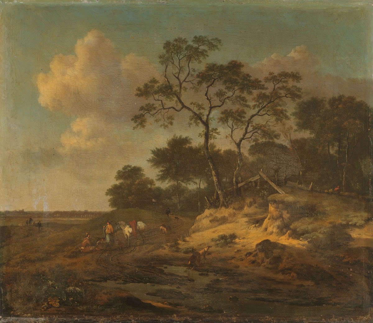 Dune Landscape with Hunters Resting 1655   1684