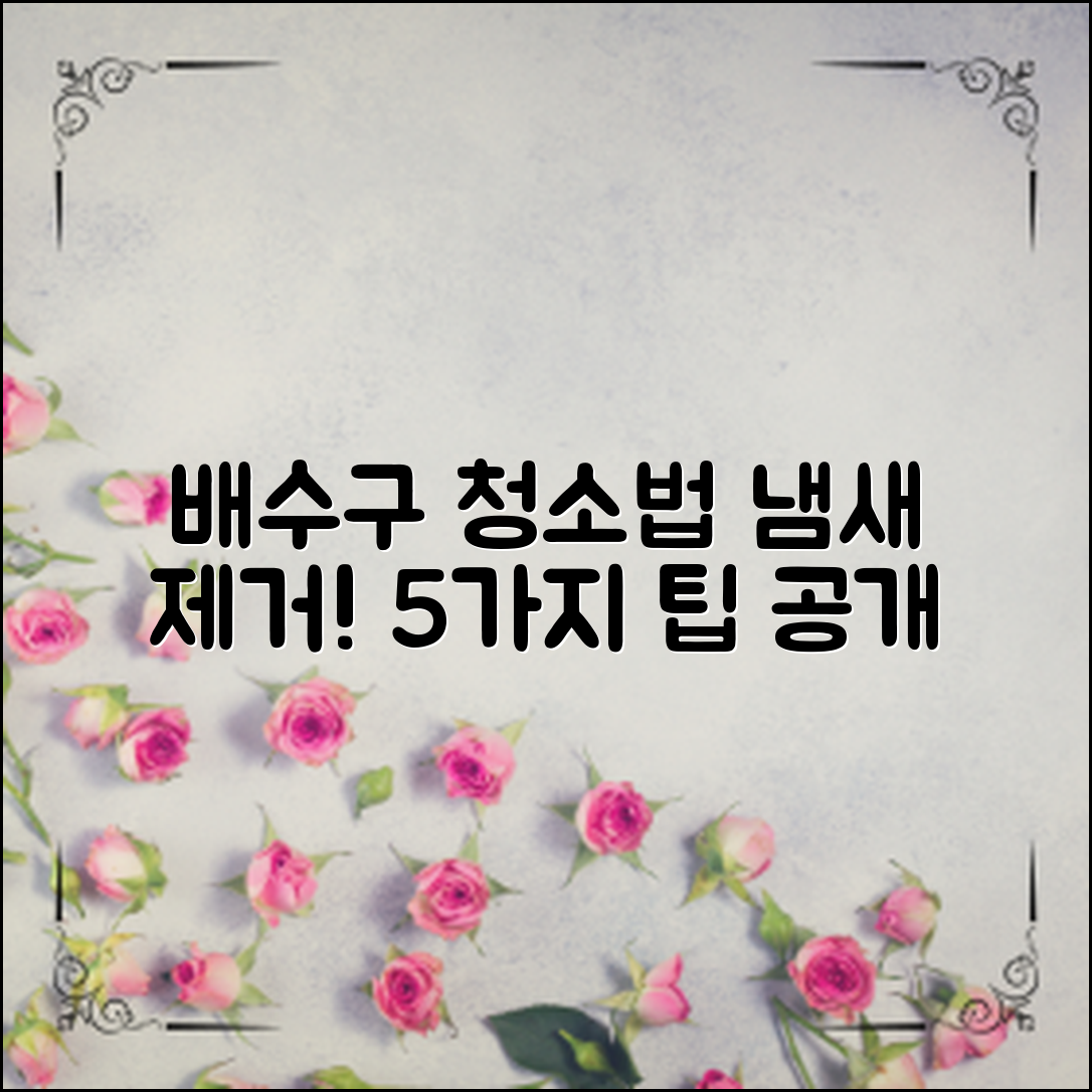 냄새나는 배수구, 쉽게 청소하는 5가지 방법