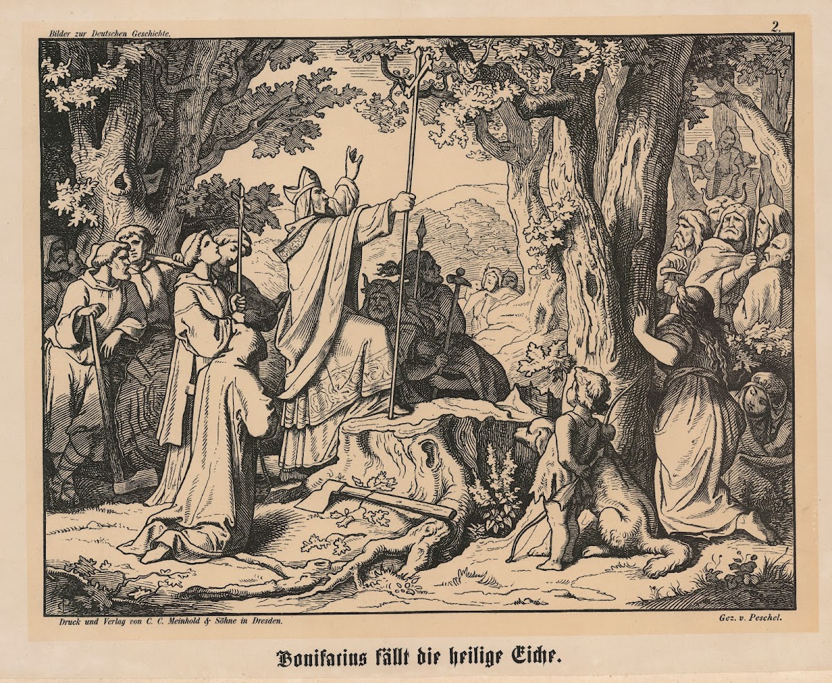 Bonifacius fällt die heilige Eiche 19th century