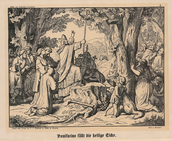 Bonifacius fällt die heilige Eiche 19th century