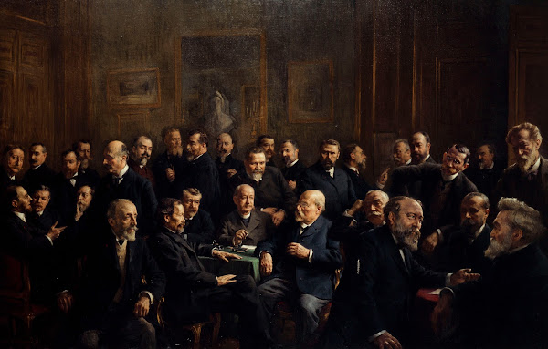 Collective Portrait Of The Members Of The Association Of French Republican Journ