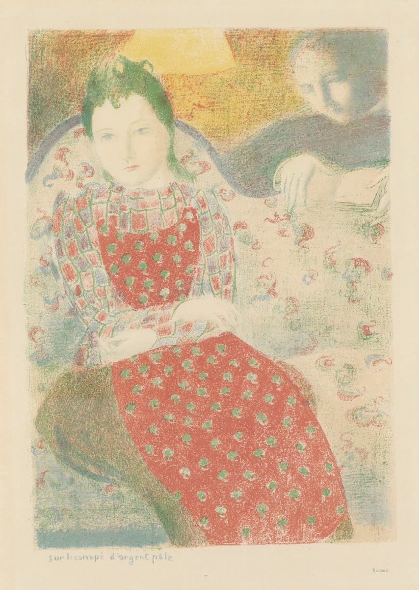 On the pale silver sofa Sur le canapé dargent pâle 1911