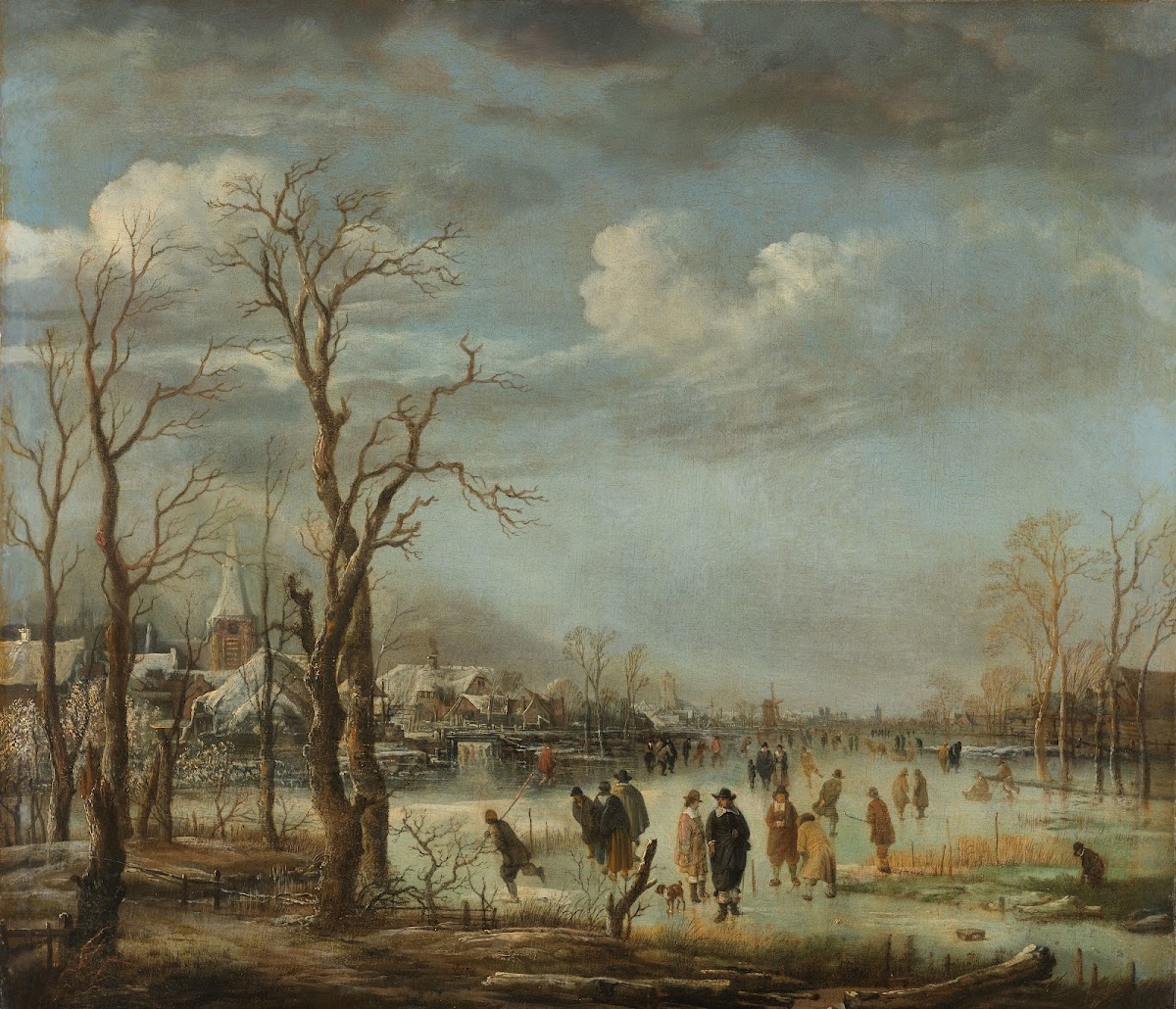 Winter Landscape near a Town with Bare Trees c 1650   c 1655