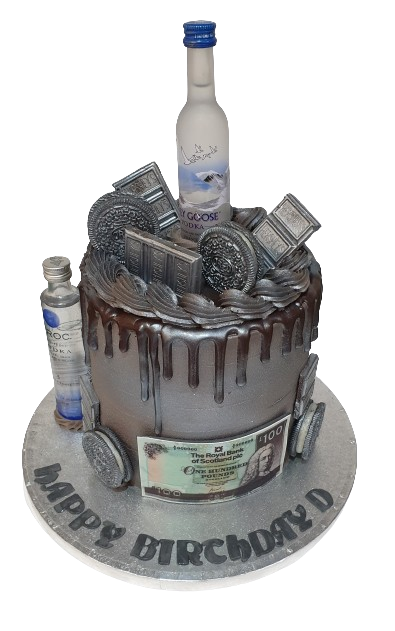 Chocolate Drip Chocolates Topped Buttercream Cake CB-NC348