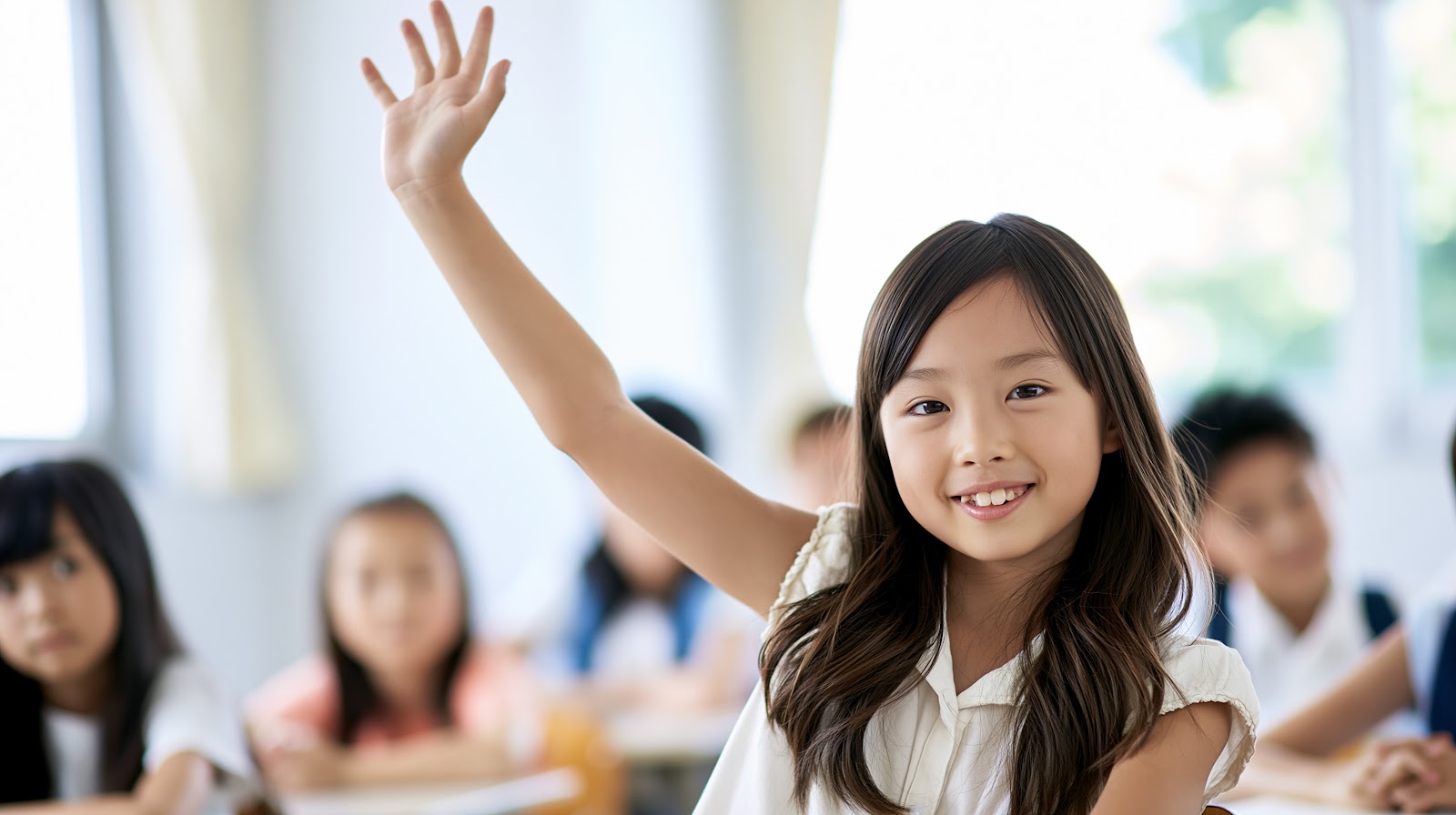 学校施設と子どもたちのイメージ写真