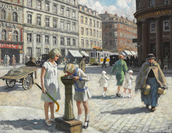 Ved Trianglen i København en varm sommerdag