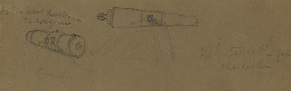 Old Sea coast howitzer Ft Wagner Whitworth gun Charleston 1860 1865