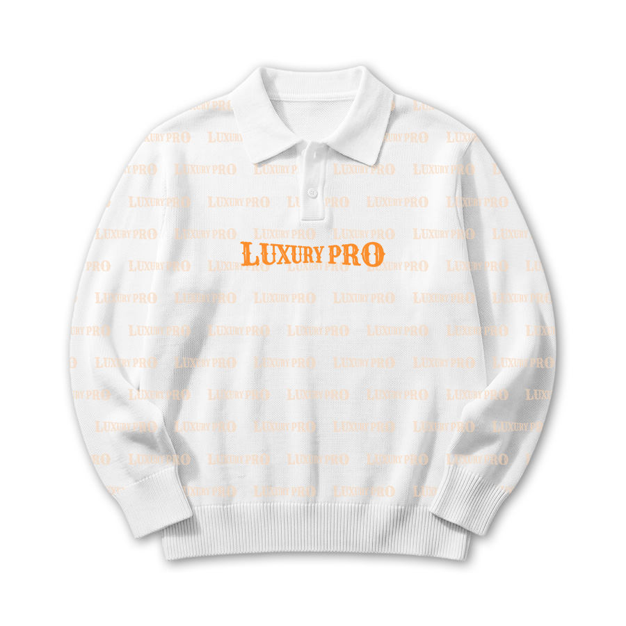 AOP XGW Long Sleeve Sweater with Polo Collar