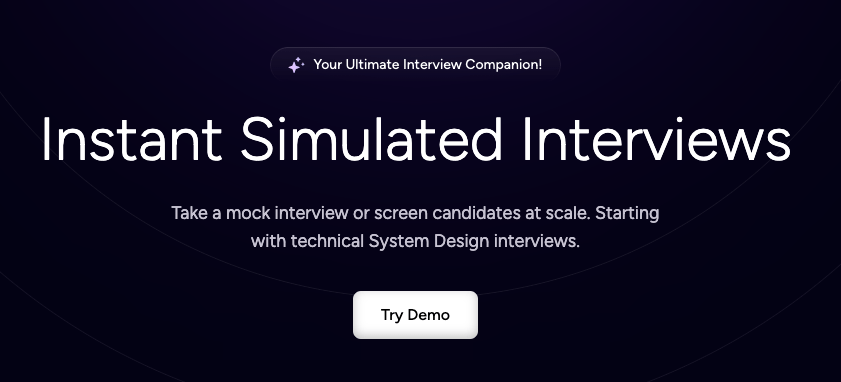Captura de Interviewer.ai