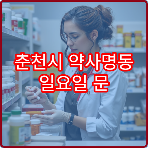 춘천시 약사명동 일요일 문 여는 당직 약국 정보 정리