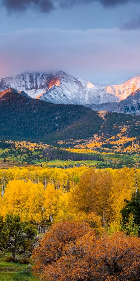 Autumn Landscape, Mountain Scenery, Fall Foliage, Colorado Rockies 4K Phone Wallpaper