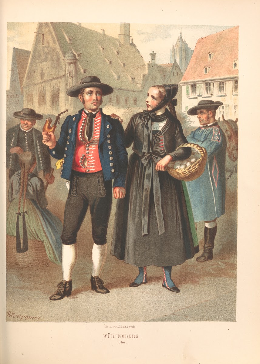 Deutsche Volkstrachten Pl46 1870