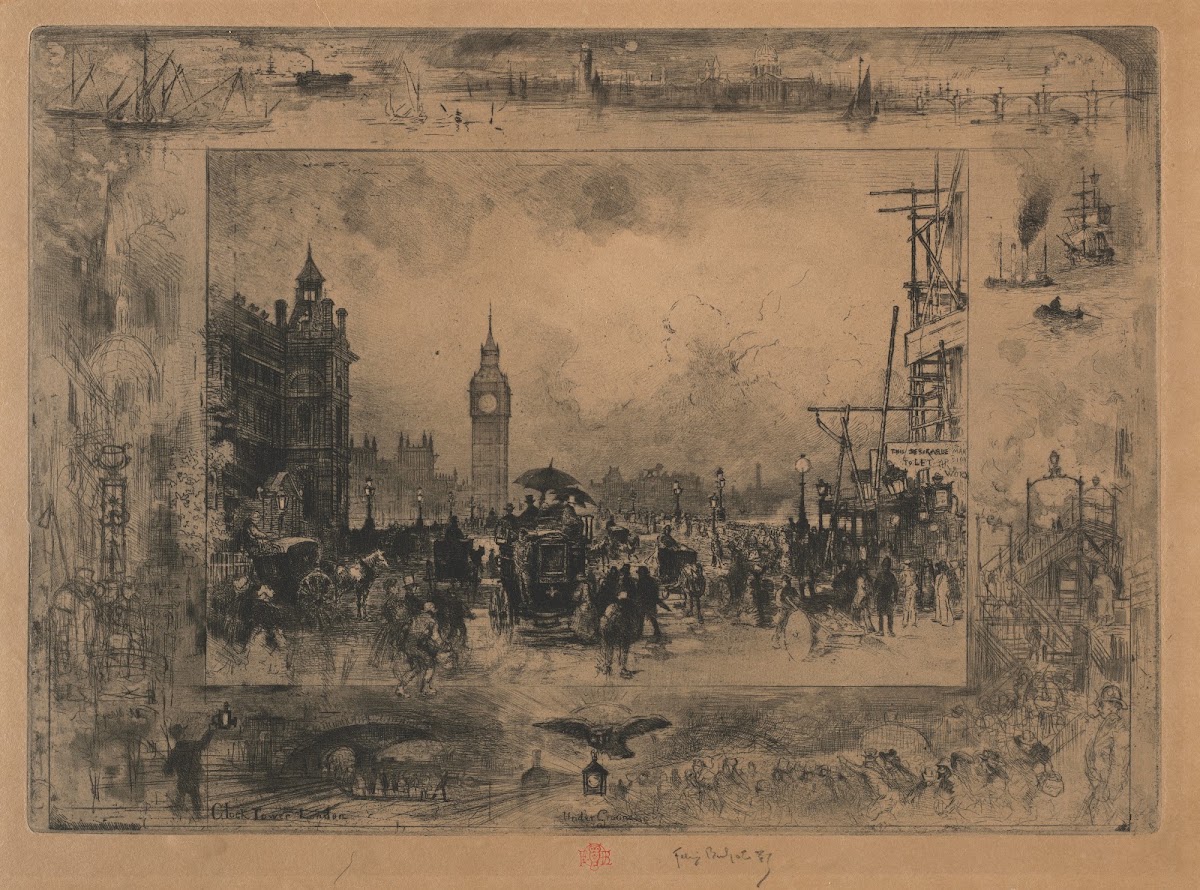 Westminster Bridge or Westminster Tower 1884
