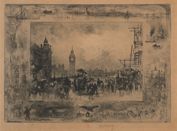 Westminster Bridge or Westminster Tower 1884