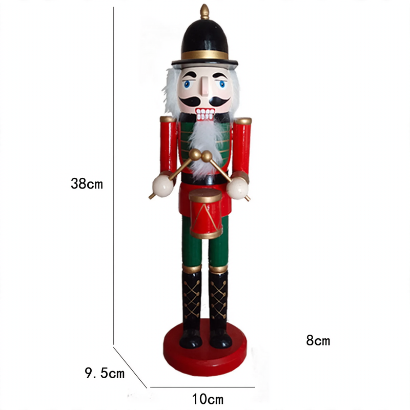 Wood Nutcracker Soldier, 14 inch, Drummer Design