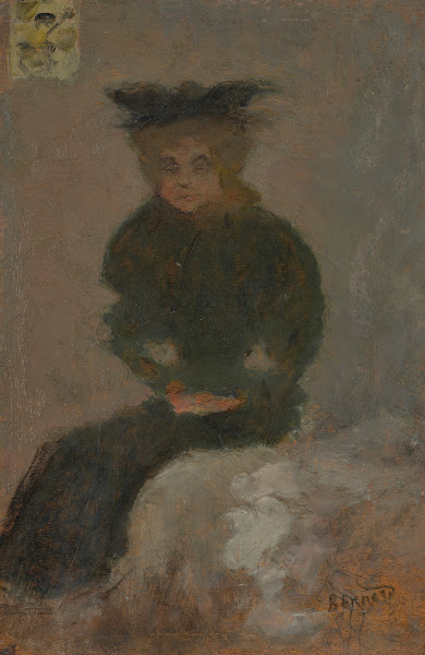 Femme assise au chapeau noir 1894