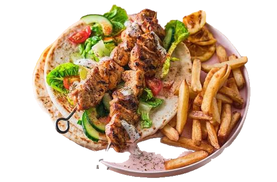2 Pcs Chicken or Lamb Seekh Kebab with Chips