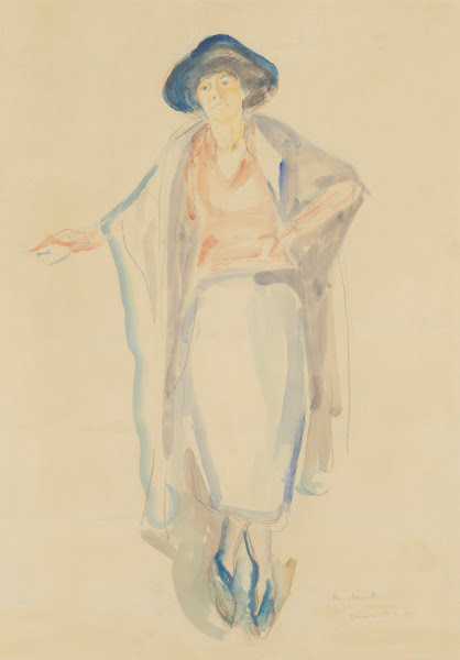 Stående kvinne med hatt Lali Horstmann 1921