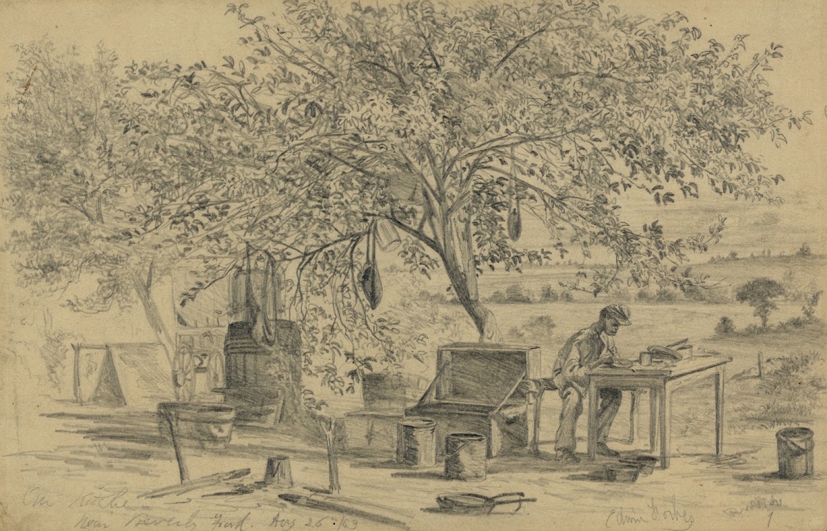 Our kitchen near Beverly Ford 1863