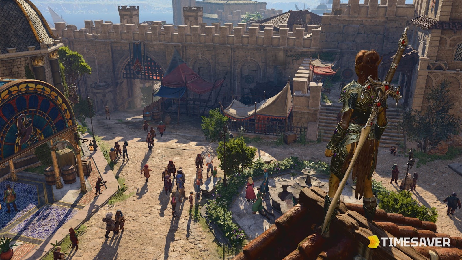 Baldur's Gate 3 party casting spells in a turn-based fantasy encounter