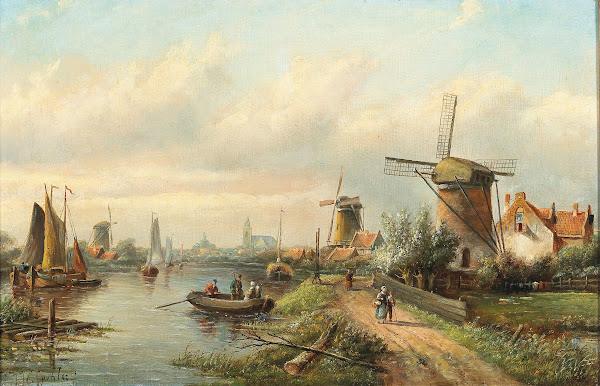 Holländische Flusslandschaft