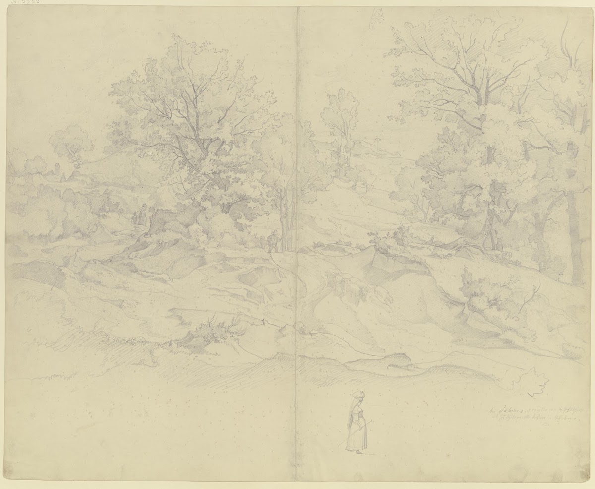 Waldige Landschaft bei Subiaco 1831