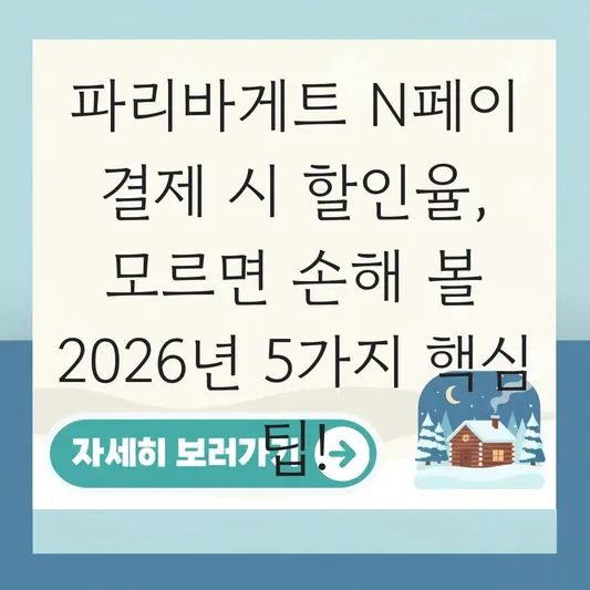 파리바게트 N페이 결제 시 할인율