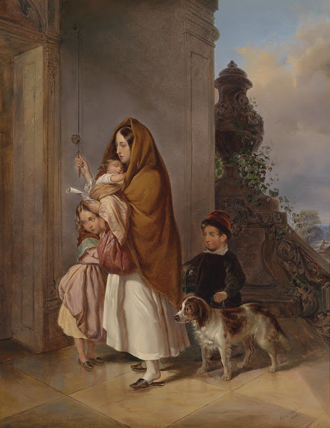 Mutter mit ihren Kindern in Not 1848