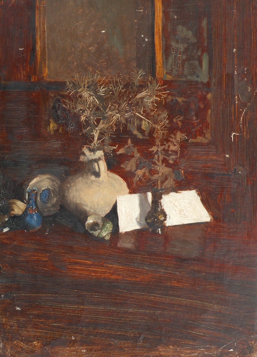 Stillleben mit Disteln 1895