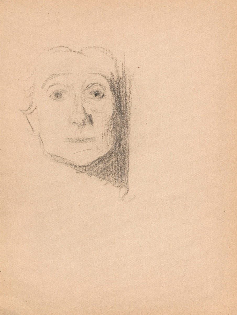 Sketch of self portrait 1910