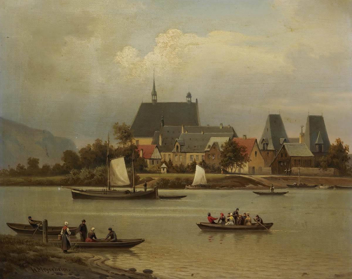 The Island Of Niederwerth On The Rhine Near Koblenz