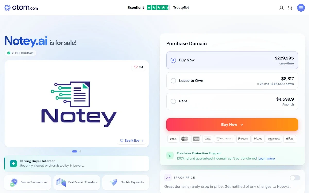 Captura de Notey.AI