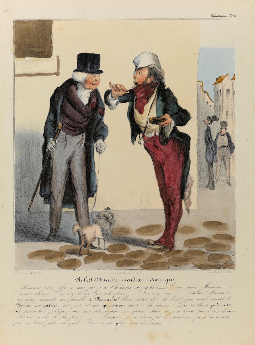 Robert Macaire mendiant distingué 1836 1838