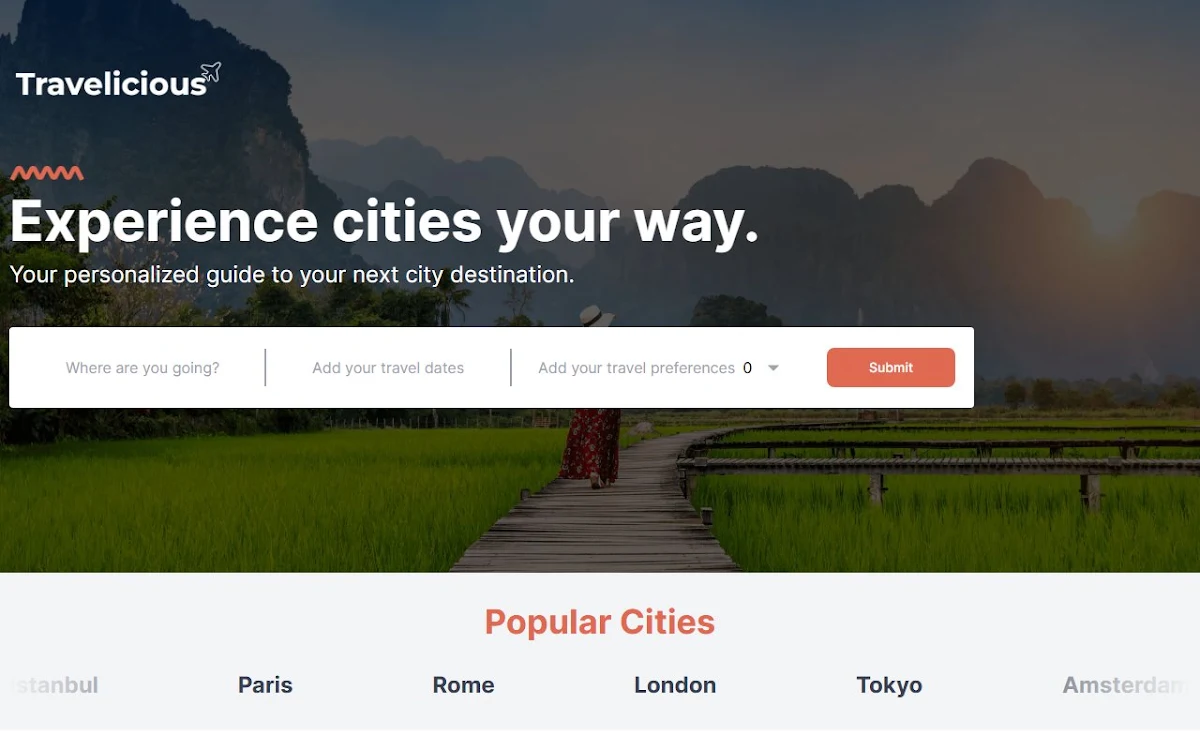 Captura de Travelicious