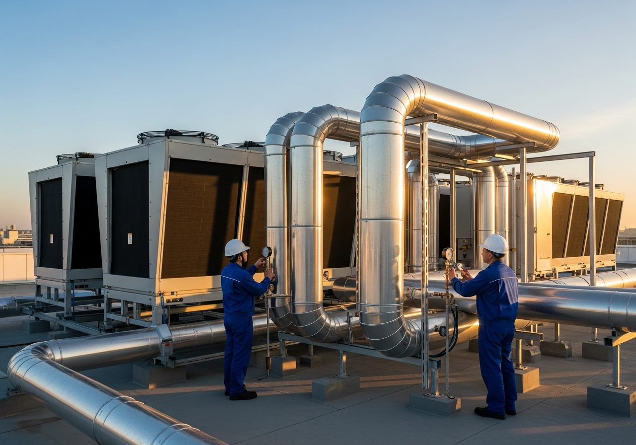 Pemasangan Kompresor Mesin Pendingin Industri