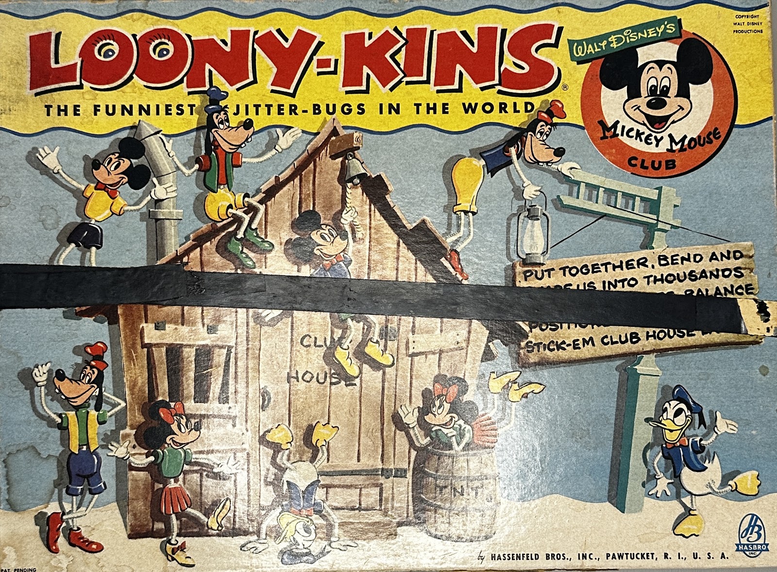 A Visit to Walt Disney World Magic Kingdom board game, c. 1972, with stylized 1970s park-map artwork featuring Mickey, Donald, the Monorail, Cinderella Castle, and the Jungle Cruise