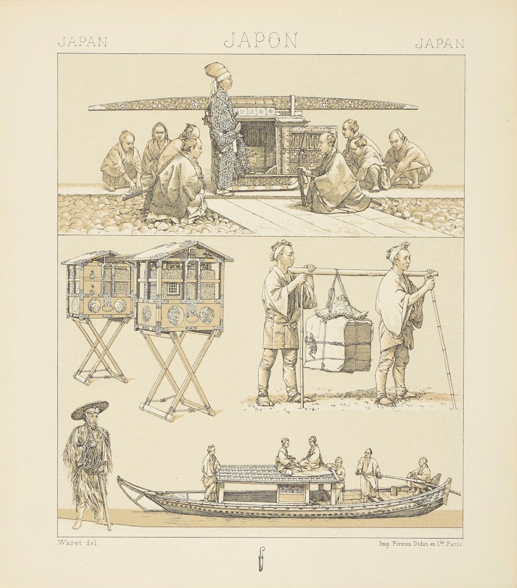 Modes et moyens de transport  e norimon et ses porteurs les cantines de voyage b