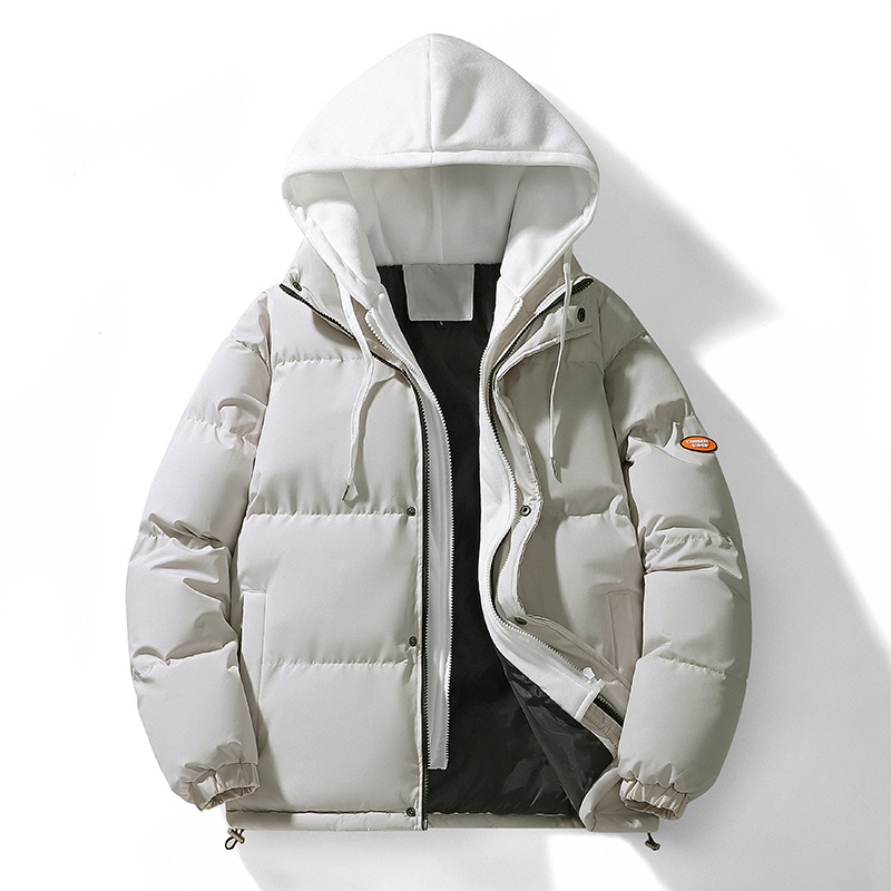 Gefütterte Kapuzenjacke für Herren, im Lagen-Look