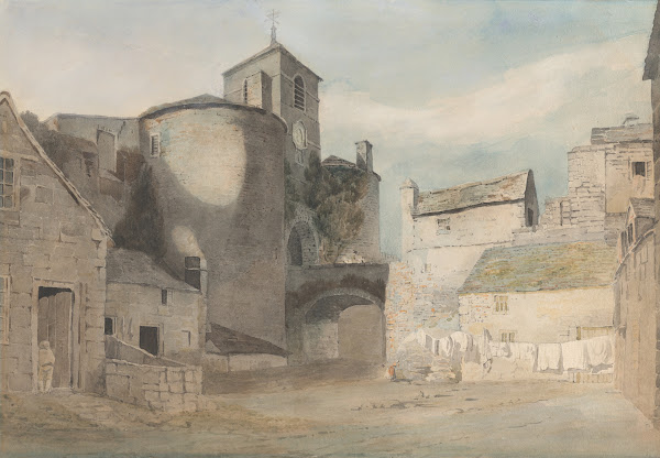 Fortified Entrance to a Welsh Town East Gate of Caernarvon ca 1802