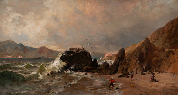 A View of Fort Point from Baker Beach San Francisco