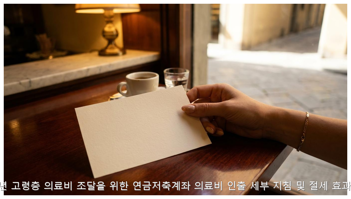 2026년 연금저축 의료비 인출로 세금 70% 아끼는 법 핵심 안내 및 분석 인포그래픽 (6)