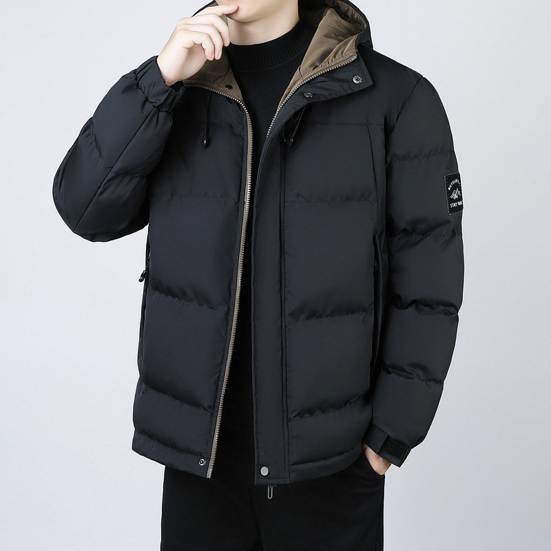Unisex Steppjacke, Stehkragen, gefüttert, winddicht