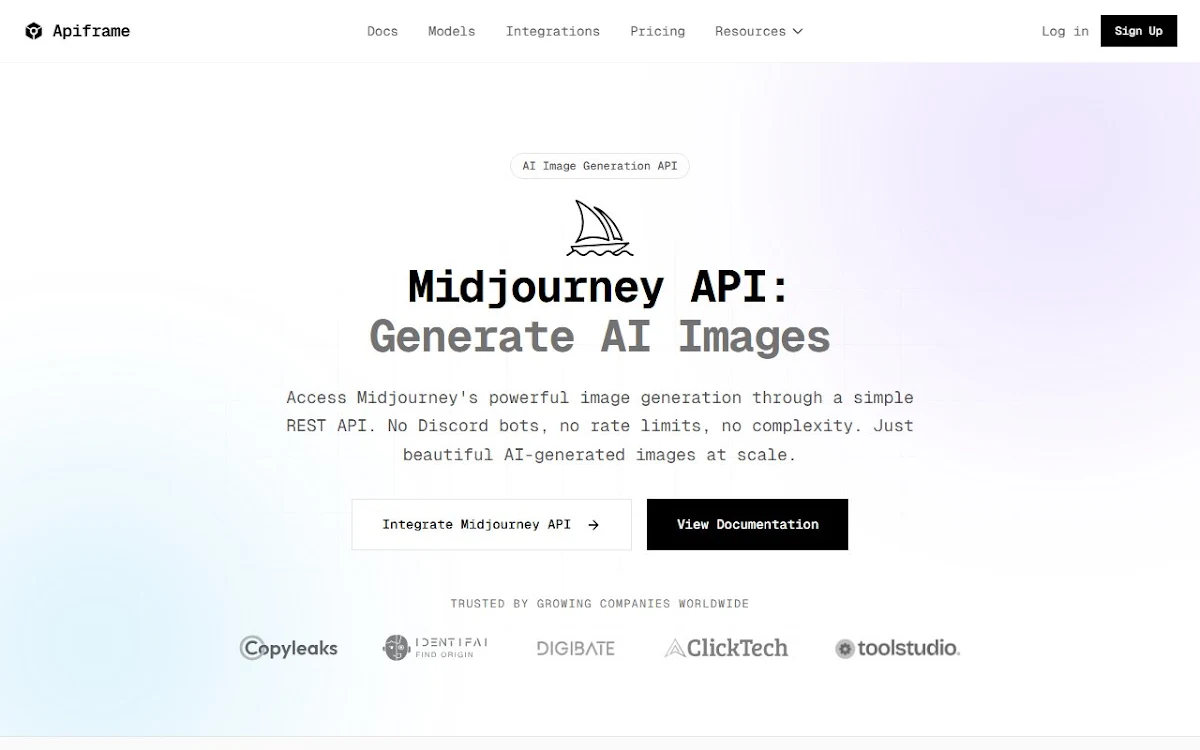 Captura de Midjourney API by APIFRAME